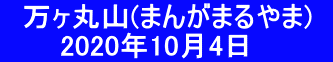 　万ヶ丸山(まんがまるやま)   　　  2020年10月4日