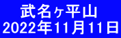 　 武名ヶ平山 2022年11月11日